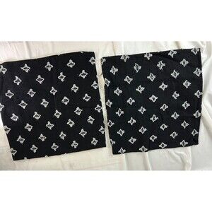 MIULEE Set of 2 Decorative Throw Pillow Covers Rhombic Jacquard Pillowcase Black